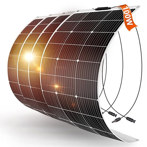 DOKIO 400W Solpanel Flexibel 4 x 100W Monokristallin Solmoduler
