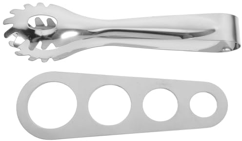Levemolo Pinzas para Espaguetis de Acero Inoxidable Utensilio Multifuncional para Servir y Medir Pasta Juego de Pinzas Diseño Ergonómico para Cocina Adecuado para Preparar y Servir