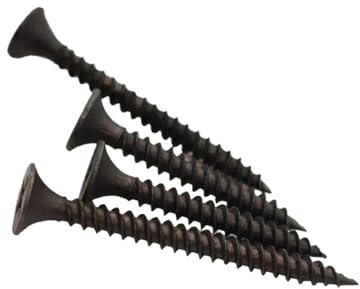 200Pcs Hardened Self-Tapping Screws Black Fast Tapping Screw Cross Countersunk Head Self-Propelled Nails Coarse Teeth(M3.5x40mm)