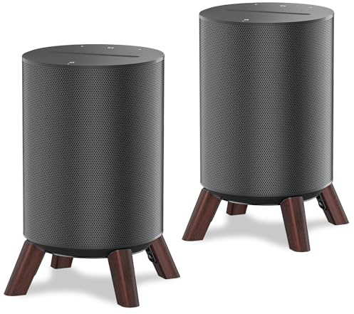 Soporte de Escritorio de Madera para Sonos Era 100 y Sonos Era 100 SL, Soporte de Escritorio Tipo trípode con Base Estable, Paquete de 2 Unidades