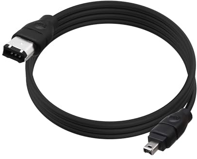 YARCHONN 6-polig till 4-polig FireWire DV-kabel IEEE 1394 4 stift till 6-stifts kontakt Firewire 400 höghastighet-i.Link DV-kabel för videokamera dator bärbar dator extern hårddisk – 1,8 m