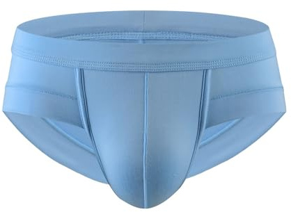 Generiska herrunderkläder, låg midja, snörning bikiniunderbyxor, triangulära byxor, sexiga, andas, ungdomar, vita kalsonger med låg midja, boxershorts, blå