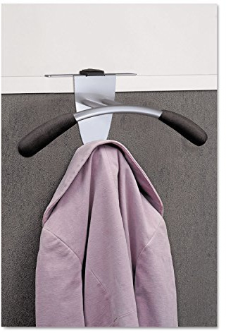 Alba Over-The Panel Garment Partition Valet, Silver/Black, 15-1/2 x 6 x 7-1/2 Inches (ABAPMMOUSPART)