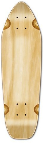Yocaher Blank Longboard Deck 27 Inch - Mini Cruiser Skateboard Deck, Natural Wood Banana Cruiser Board for Kids, Teens & Adults, 27 x 8 Premium Replacement Deck - Natural
