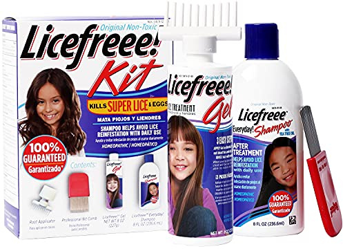 Licefreee Head Lice Treatment Kit - Complete Lice Treatment Gel That Kills Eggs and Lice, Nit Comb, Shampoo to Avoid Reinfestation, Head Lice Treatment, 4-Piece Set