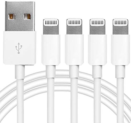 4Pack [Apple MFi Certified] Charger Lightning to USB Charging Cable Cord Compatible iPhone 14/13/12/11 Pro/11/XS MAX/XR/8/7/6s Plus,iPad Pro/Air/Mini,iPod Touch (3.3ft)