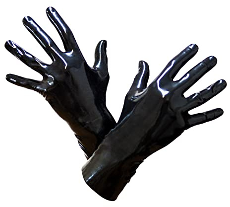 TOYLIE Nahtlose Latexhandschuhe Schwarz, M