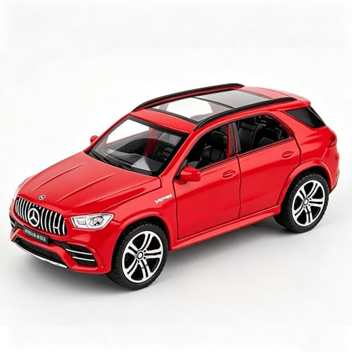 TGRCM-CZ Benz AMG GLE 63S SUV a escala 1:32, modelito de auto de aleación fundida a presión, con luces y sonidos, para niños, niños y niñas, regalo (rojo)