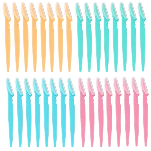 GUOYOU 32 Pezzi Rasoio per Sopracciglia, Multiuso Rasoio Viso Donna Rasoio Sopracciglia Dermaplaning Viso Rasoi per Sopracciglia,per Tagliare E Modellare le Sopracciglia Donne e Uomini