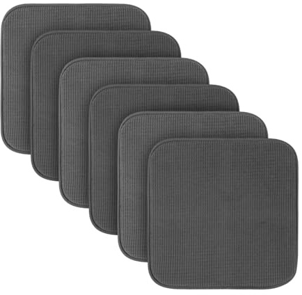 Bestlivings Sitzkissen (6er Pack) Stuhlkissen mit Anti Rutsch Unterseite 38cm x 38cm - Öko-Tex Zertifiziert - Sitzauflage Uni, Stuhlpolster Stuhlauflage