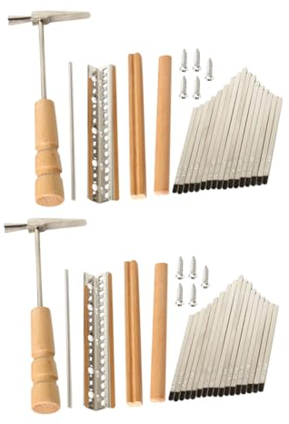 Toyvian 2sätze Tasten Kalimba Daumenklavier Mit Tasten Steg Sattel Ersatzteile Für Reparatur Und Zubehör Diy Fingerklavier Accessoires