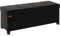 ABHENG Foldable Storage Ottoman Bench, Velvet Footrest and Seat Cube with Feet, End of Bed Bench, Storage Chest, for Living Room, Bedroom and Office, 38 x 110 x 40 cm, Ink Black, ASND24B