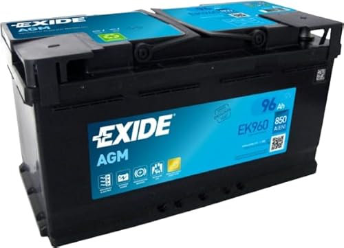 Batteria Auto EXIDE EK960 AGM 12V 96Ah 850A – Tecnologia Start&Stop