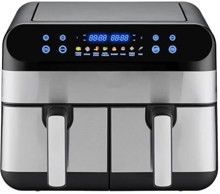 Dual Zone Air Fryer 9L Large Capacity Air Fryers, 8 In 1 Cooking Presets, Fits for Air Fryer, Roast, Dehydrator, Reheat, Bake At Home