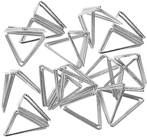 ROMISBABA 20 piezas Soporte de Tarjetas de Mesa Clip Memo Decorativo para Fiestas y Oficina Clips para Tarjetas de Visita Forma de Triángulo para Mostrar Fotos y Notas