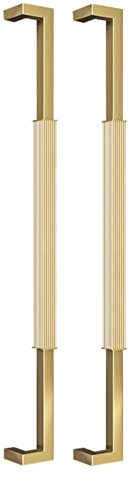 Maniglia per Porta d'ingresso, Maniglia per Porta Scorrevole in Acciaio Inox, Maniglia per Porta Doccia Scorrevole su Due Lati (Nero 80 cm/32 Pollici)