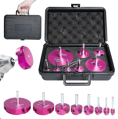 GARGENTOL 8 Pcs PVC Pipe Reamer Kit for 1/2 Drill – Fitting Saver Tool Set, Includes 1/2, 3/4, 1, 1-1/4, 1-1/2, 2, 3, 4 Carbide Inserts for SCH40 PVC CPVC ABS Pipes