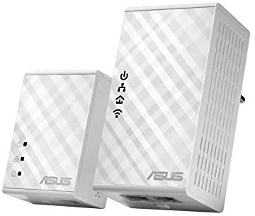 Asus PL-N12 Kit Powerline 2pz 500Mbps, ripetitore Wireless N300, 2 Antenne Esterne, Funzione Access Point e Media Bridge