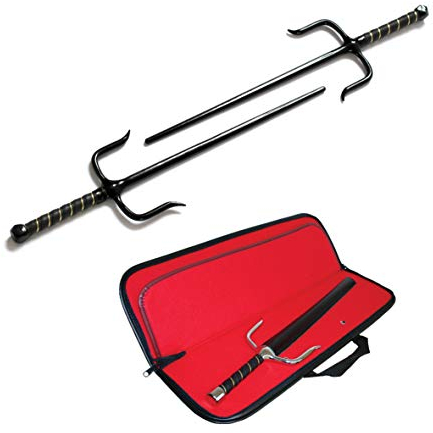 DEPICE Sai Gabeln Set schwarz octagon mit Tasche