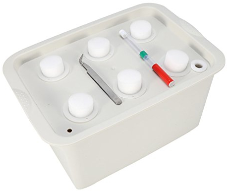 Alinory Système hydroponique pour site de Plante 6 Trous Kit de Culture Bubble Indoor Outdoor Garden Box Box(Gris)
