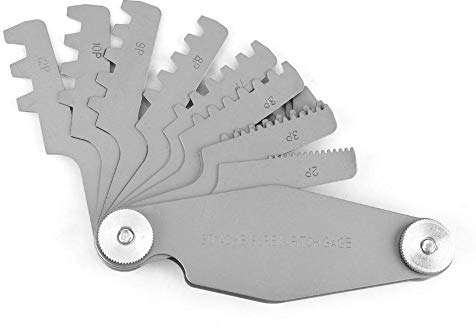 T-Gewindesteigung, T-förmiges Trapezgewinde Einstellschablone Gewindesteigung im Wert von Gewindesteigung Schneiden Messwerkzeug(#2)