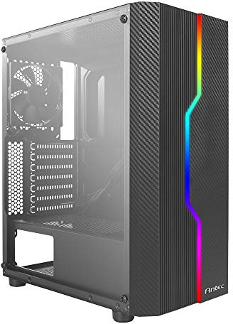 Caja + Mediana + Torre+ATX+Antec+NX230+RGB++ + Panel + vitr%C3% A9+%28%29., Negro