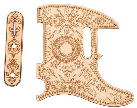 TL-Gitarren Pickguard mit Lautstärkeregler Panel, Moderner Stil Ahornholz Gitarrenplattenschutz Gitarren Pickschutz Kratzplatte Telecaster Schlagbrett Ersatz