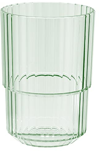 APS Gobelet Linea - En plastique Tritan de qualité supérieure - 0,4 l - Sans BPA - Empilable - Incassable - Réutilisable et lavable au lave-vaisselle - 400 ml - Vert clair