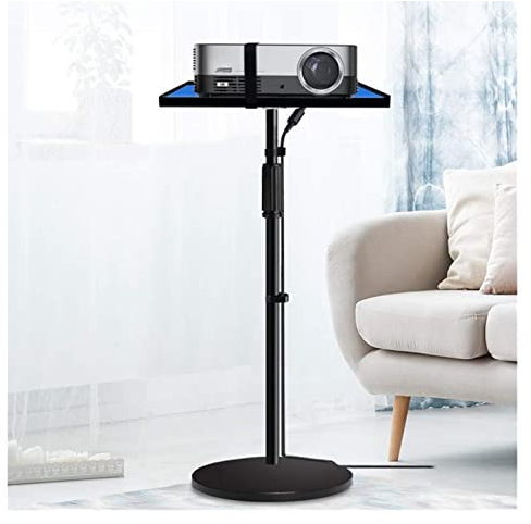 Generic Supporto per proiettore Supporto per proiettore Supporto per videoproiettore Regolabile Tavolo da Pavimento su Ruote Carrello per Laptop Mobile Alto Altezza Portatile