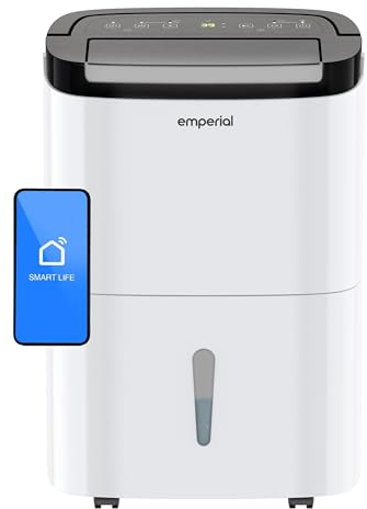 Emperial 30L/Day Dehumidifier - Smart Compressor Dehumidifier with App, Wi-Fi, Humidity Display & Indicator, 5L Water Tank, Laundry Drying and 24h Timer - Ideal for Home, Office & Bedroom
