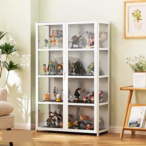 JSDMBD vitrinenschrank glasvitrine acryl vitrine hängend sammlervitrine eckvitrine Gegen Staub abgedichtet, reinigen 82x33x161cm Weiß 62 * 33 * 161cm White