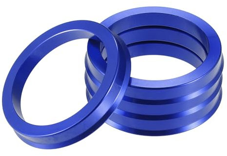 A ABSOPRO anellos centrici per cerchi auto OD 70.1mm a ID 57.1mm anellos centrici per cerchi in lega di alluminio blu (Set di 4)