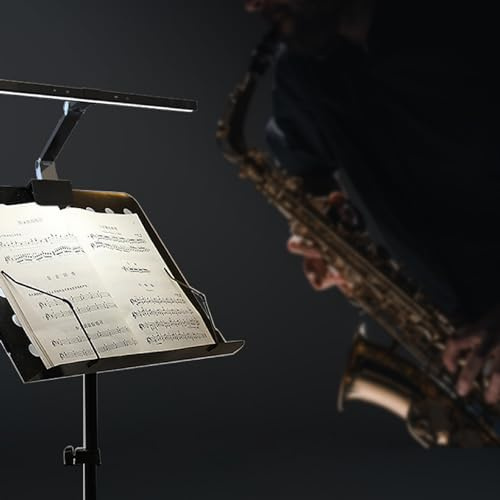 Archilight Melodia Pro 18.9' Music Stand Clip On Lamp: Modern, 3000K~6500K CCT Adjustable, Dimmable, Foldable, 10W LED, Eye Protection, for Piano, Sheet Music, Guitar, Voilin, Orchestra, Podium
