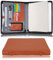 Wonderpool A4 Reißverschluss Dokumentenmappe Leder PU Schreibmappen Portfolio Ringbuch Klemmbretter Padfolio Tasche für Geschäftsreisen Präsentationsmappe Organizer (Braun)