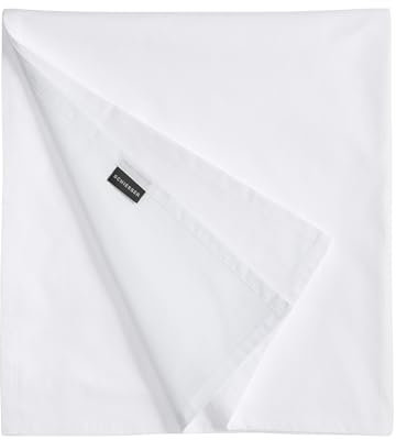 Schiesser Bettlaken Smoothy | Ohne Gummizug | Uni | Renforcé | 100% Baumwolle | Oeko-Tex Zertifiziert | 160x260cm | Weiß