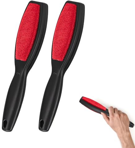 2 Pcs Double Sided Lint Brush, Clothes Brush, Clothes Brush For Pet Hair, Pet Hair Remover Brush for Clothes and Furniture, Remove Cat and Dog Fur from Fabric Carpet and Clothing