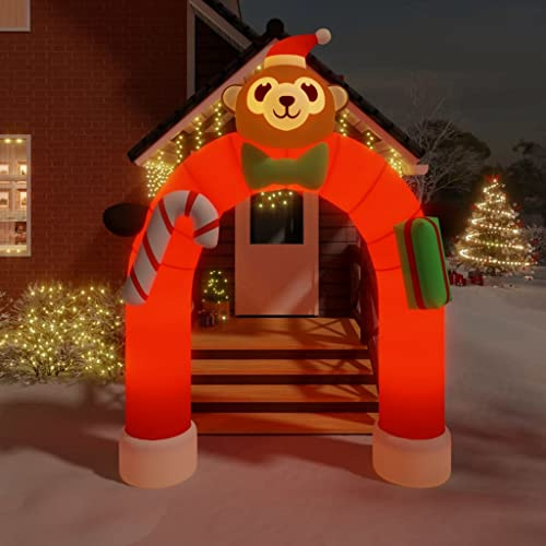 Generico Ingresso ad Arco Gonfiabile con LED 380 cm,Decorazioni Natalizie,Luci di Natale-345321