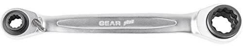 KS Tools 503.4554 4 in 1 GEARplus umschaltbar Doppel-Ratschenringschlüssel, 30x32x34x36mm