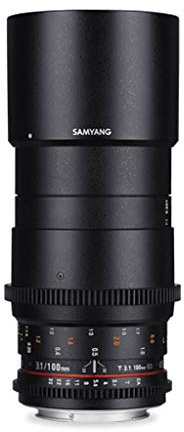Samyang 100/3,1 objektiv makro Video DSLR Canon EF manuell fokus videoobjektiv 0,8 tandkrans gear, makroobjektiv svart
