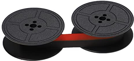 vhbw Farbband Schriftband kompatibel mit Triumph-Adler Tippa 1, Tippa Elite Bondrucker, Nadeldrucker schwarz/rot