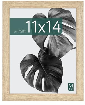 MCS Studio Gallery 11x14 Picture Frame Natural Woodgrain Shatter Resistant Glass, Rectangle Photo Frame for Photos, Posters & Art Prints (1-Pack)