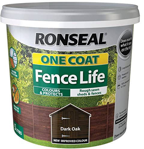 One Coat Fence Life - Dark Oak 5L | Weather-Resistant Treatments | Compatibility with Different Wood Types | Maintenance and Reapplication | Long-Lasting Fence Coatings