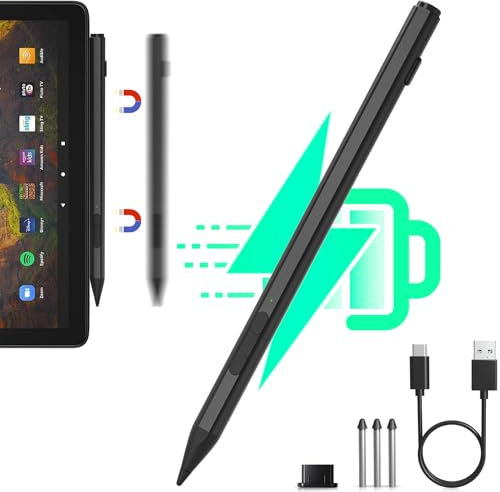 USI 2.0 Stylus for Chromebook, Fire Max 11 Tablet, Lenovo Duet Pen With 4096 Sensitivity and USB-C Fast Charge