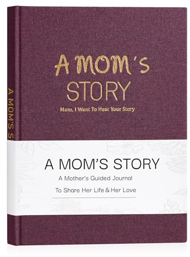 Miaikoe Mammas livshistoria dagbok familj minnessak bok linne inbunden för mamma att dela sina minnen, med 250+ snabba frågor bokgåva för födelsedag mors dag jul (lila)