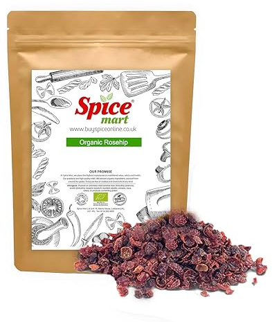 100g | Organic Rosehip Whole Dried Premium Quality Free P&P Soil Association Certified by Spice Mart® (100 Grams)