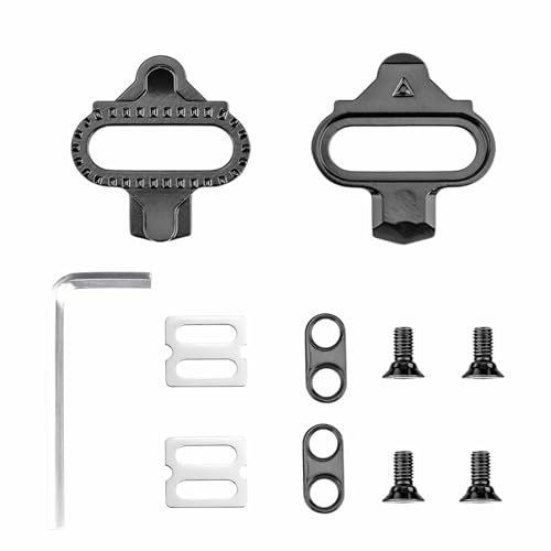leruiyezs SPD Cleats avec Plaques Antidérapantes,pour Shimano MTB SPD SH51,Crampons De Vélo Antidérapantes,Réglables 12°,pour Pédales 2 Trous,pour Chaussures VTT,Spinning,Cales SPD,Unisexe