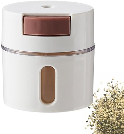 Doseringssaltströare | kvantitativa kryddbehållare, magnetisk salt- och pepparströare för väggmontering, saltströare för köket, varje press-saltbehållare med 0,5 g dosering