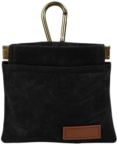 LUDHEP Porta premietti per Cani, Borsa Addestramento Cane, Porta Crocchette per Cani a Mani Libere con Moschettone, addestramento Cani Accessori, per addestramento di Cani (Nero)