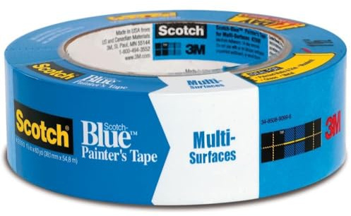 Scotch Painter's Tape 1.41 inches Original Multi-Surface Painter's Tape, x 60 yards (360 yards total), 2090, 6 Rolls, Blue, 6 Foot