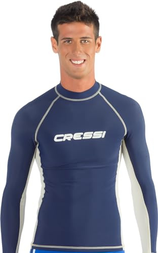 Cressi Rash Guard-Camiseta para Hombre Manga Larga en Tejido elástico Filtro de protección